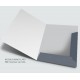 Presentation folders with interlocking flaps